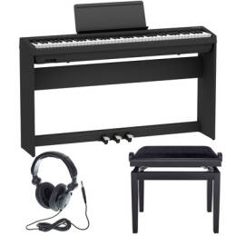 Roland FP-30X BK czarne pianino cyfrowe ZESTAW + ława + słuchawki