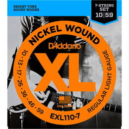 Struny D'Addario EXL110-7 Nickel Wound 7-String Regular Light 10-59