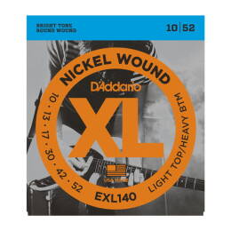 Struny D'Addario EXL140 Nickel Wound Light Top/Heavy Bottom 10-52