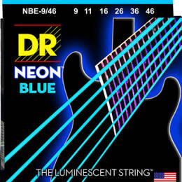 Struny DR Neon™ Hi-Def Blue Electric K3 Coating 10-46 (NBE-10)